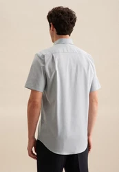 seidensticker Businesshemd Comfort Button-Down-Kragen Struktur Grau/Hellblau/Beige