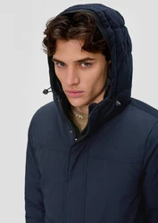 QS Steppjacke Parka Dunkelblau/Blau/Hellblau