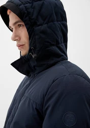 QS Steppjacke Parka Dunkelblau/Blau/Hellblau