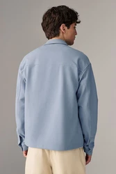 Next Hemdjacke aus Jersey Hellblau/Blau
