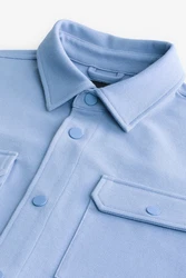 Next Hemdjacke aus Jersey Hellblau/Blau