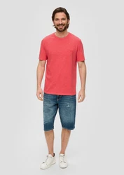 s.Oliver Kurzarmshirt Jerseyshirt Labelprint Rot