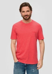 s.Oliver Kurzarmshirt Jerseyshirt Labelprint Rot