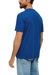 s.Oliver Kurzarmshirt T-Shirt Modell Artwork Blau