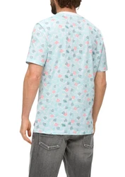 s.Oliver Kurzarmshirt T-Shirt Hellblau/Rosa/Grün/Mintgrün
