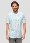 s.Oliver Kurzarmshirt T-Shirt Hellblau/Rosa/Grün/Mintgrün