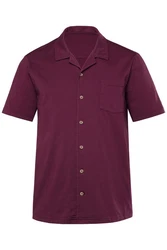 JP1880 Kurzarmhemd JP AWARE Jersey-Hemd Dunkelrot/Bordeaux