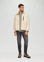 s.Oliver Langarmhemd Regular Fit Braun/Beige/Khaki