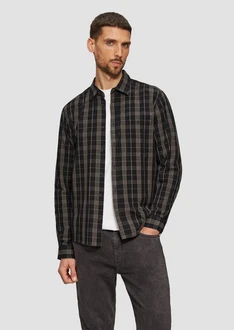 s.Oliver Langarmhemd Regular Fit Schwarz/Braun/Rot/Grau/Dunkelbraun s.Oliver Langarmhemd Regular Fit Schwarz/Braun/Rot/Grau/Dunkelbraun