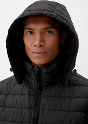s.Oliver Allwetterjacke Steppjacke Light Down-Optik Schwarz/Dunkelgrau/Hellblau
