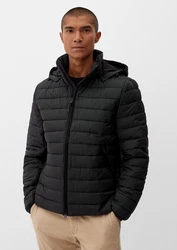 s.Oliver Allwetterjacke Steppjacke Light Down-Optik Schwarz/Dunkelgrau/Hellblau