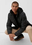 s.Oliver Allwetterjacke Steppjacke Light Down-Optik Schwarz/Dunkelgrau/Hellblau
