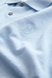 Next Poloshirt Slim Fit Piqu-Polohemd Hellblau/Blau