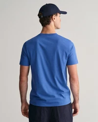 GANT Herren T-Shirt - REG TONAL SHIELD T-SHIRT Blau