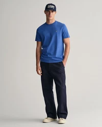 GANT Herren T-Shirt - REG TONAL SHIELD T-SHIRT Blau