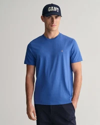 GANT Herren T-Shirt - REG TONAL SHIELD T-SHIRT Blau