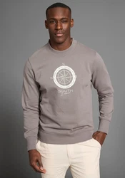DELMAO Sweatshirt Rundhals Beige/Braun/Khaki/Grau