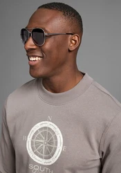 DELMAO Sweatshirt Rundhals Beige/Braun/Khaki/Grau