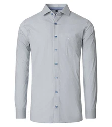 CASAMODA Businesshemd Print Blau/Hellblau/Grau/Dunkelblau