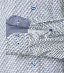 CASAMODA Businesshemd Print Blau/Hellblau/Grau/Dunkelblau