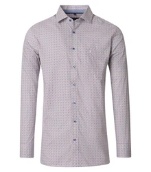 CASAMODA Langarmhemd Comfort Fit Dunkelblau/Lila/Blau/Fliederfarben