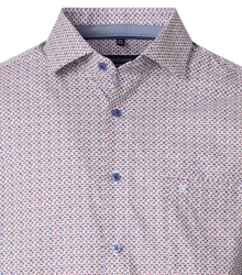 CASAMODA Langarmhemd Comfort Fit Dunkelblau/Lila/Blau/Fliederfarben