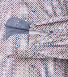 CASAMODA Langarmhemd Comfort Fit Dunkelblau/Lila/Blau/Fliederfarben