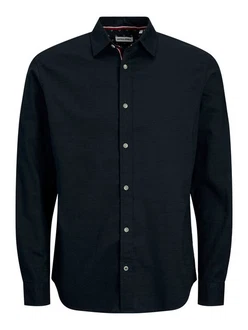JACK & JONES Hemd JJPIERRE Dunkelblau/Hellblau/Schwarz