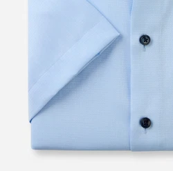 OLYMP Kurzarmhemd Luxor comfort fit Hellblau/Blau