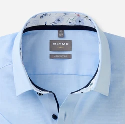 OLYMP Kurzarmhemd Luxor comfort fit Hellblau/Blau