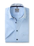 OLYMP Kurzarmhemd Luxor comfort fit Hellblau/Blau