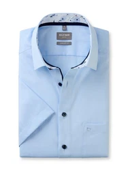 OLYMP Kurzarmhemd Luxor comfort fit Hellblau/Blau