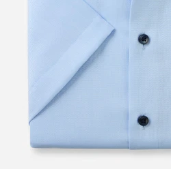 OLYMP Kurzarmhemd Luxor modern fit Blau/Hellblau/Dunkelblau
