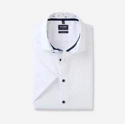 OLYMP Kurzarmhemd Luxor modern fit Weiß/Creme