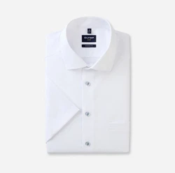 OLYMP Kurzarmhemd Luxor modern fit Creme/Weiß