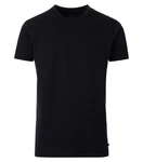 VENTI T-Shirt uni Dunkelblau/Schwarz