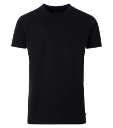 VENTI T-Shirt uni Dunkelblau/Schwarz