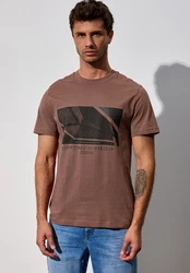 STREET ONE MEN T-Shirt Braun/Dunkelbraun