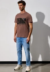 STREET ONE MEN T-Shirt Braun/Dunkelbraun