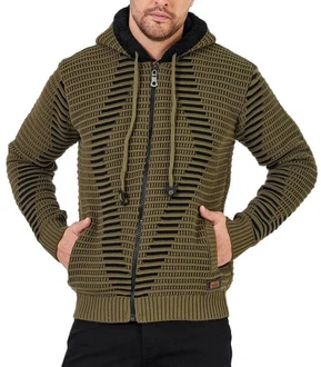 Baxboy Strickpullover Kapuzenpullover Jacke Dunkelgrün/Khaki Baxboy Strickpullover Kapuzenpullover Jacke Dunkelgrün/Khaki