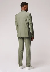 Roy Robson Anzughose Modischer Anzug Slim Fit Grün/Hellgrün