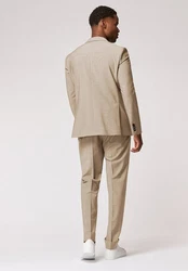 Roy Robson Anzughose 2-Reiher Slim Fit Beige/Khaki