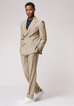 Roy Robson Anzughose 2-Reiher Slim Fit Beige/Khaki