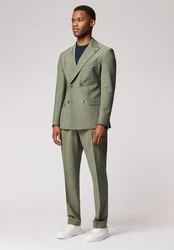 Roy Robson Anzughose 2-Reiher Slim Fit Grün/Hellgrün/Dunkelgrün/Khaki