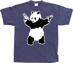 BANKSY T-Shirt Panda Blau/Dunkelblau/Rosa