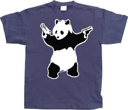 BANKSY T-Shirt Panda Blau/Dunkelblau/Rosa
