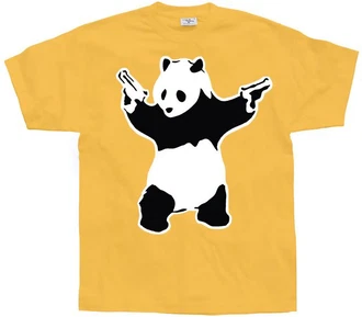 BANKSY T-Shirt Panda Gelb BANKSY T-Shirt Panda Gelb