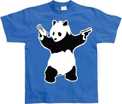 BANKSY T-Shirt Panda Hellblau/Blau