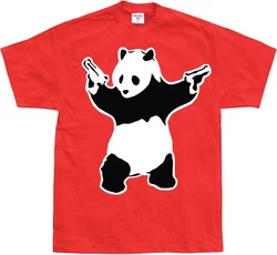 BANKSY T-Shirt Panda Rot/Dunkelrot
