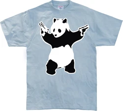 BANKSY T-Shirt Panda Hellblau/Blau
